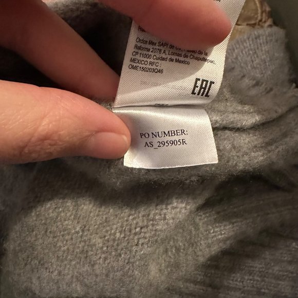 All Saints Women's Cashmere Turtleneck Sweater Gray 100% Cashmere Size XS - Picture 7 of 8